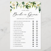 Blume im Winter raten, wer Braut oder Game ist (Vorderseite)