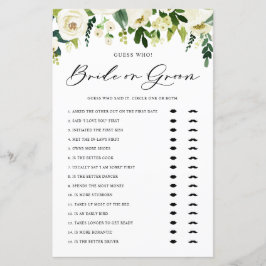 Blume im Winter raten, wer Braut oder Game ist