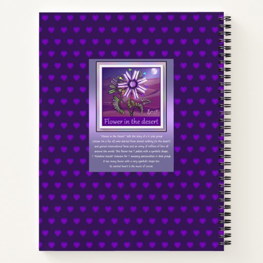 Blume im Wüstenheft Notizblock (Rückseite)