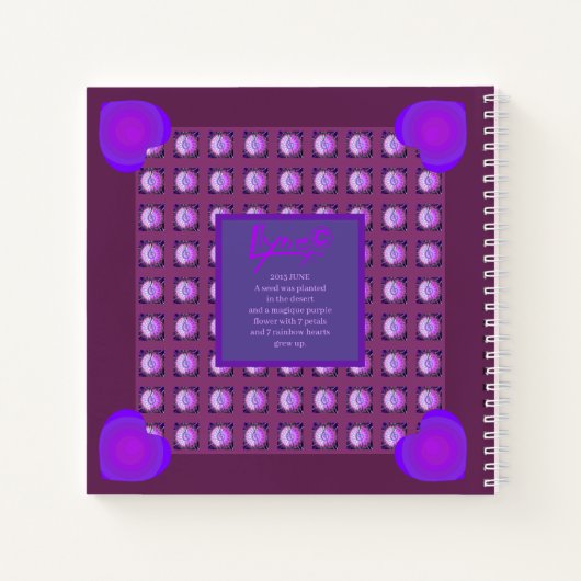 Blume im Wüstenheft Notizblock (Rückseite)