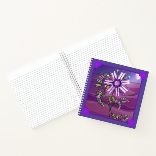 Blume im Wüstenheft Notizblock (Innenseite)