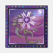 Blume im Wüstenmagnet Magnet (Vorne)