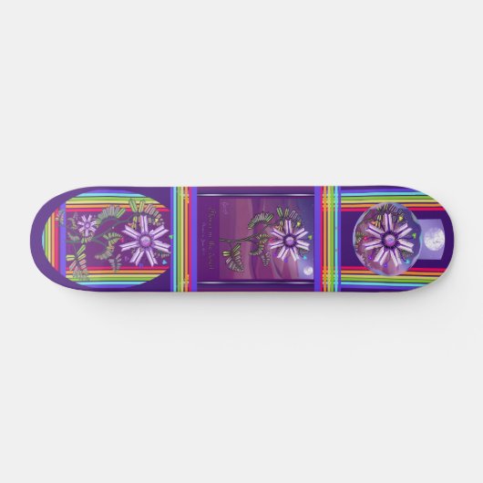 Blume im Wüstenskateboard Skateboard (Horizontal)