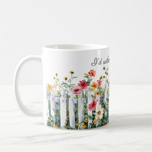 Blume im Zaungarten Kaffeetasse (Links)