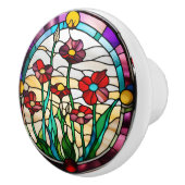 Blume Imitate aus festem Glas Keramikknauf (Rechts)
