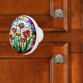 Blume Imitate aus festem Glas Keramikknauf