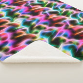 Blume in abstraktem Pastellfarbkissen Sherpadecke (3/4)