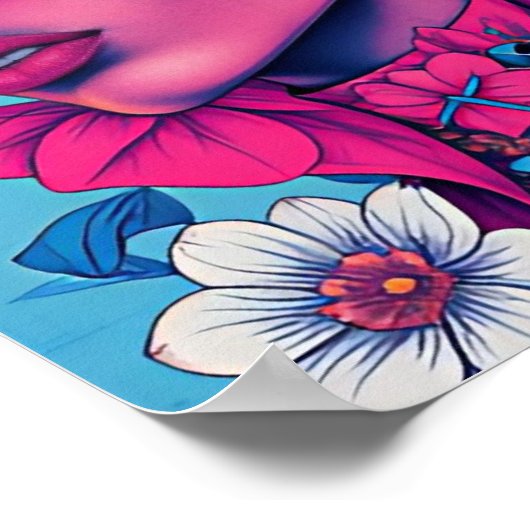 Blume in Afrika Poster (Ecke)