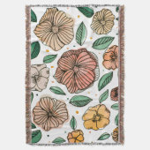 Blume in Aquarell und Tinte - Vintag Decke (Vorderseite Vertikal)