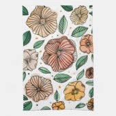 Blume in Aquarell und Tinte - Vintag Geschirrtuch (Vertikal)
