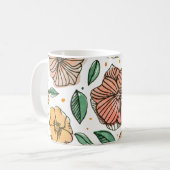 Blume in Aquarell und Tinte - Vintag Kaffeetasse (Vorderseite Links)