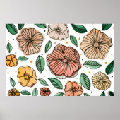 Blume in Aquarell und Tinte - Vintag Poster (Vorne)