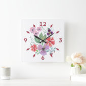 Blume in Aquarellen. große Uhr (Zuhause)