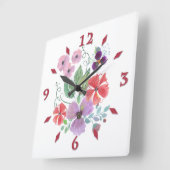 Blume in Aquarellen. große Uhr (Winkel)