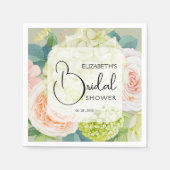 Blume in Aquarellen zeigen grünes Brautparty Serviette (Vorderseite)