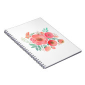 Blume in Aquarellfarbe, Bouquet. Notizblock (Rechte Seite)