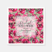 Blume in Aquarellfarbe Brautparty Serviette (Vorderseite)