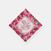 Blume in Aquarellfarbe Brautparty Serviette (Ecke)
