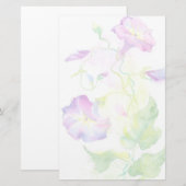 Blume in Aquarellfarbe Briefpapier (Vorne/Hinten)