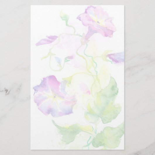 Blume in Aquarellfarbe Briefpapier (Vorderseite)