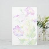 Blume in Aquarellfarbe Briefpapier (Stehend Vorderseite)