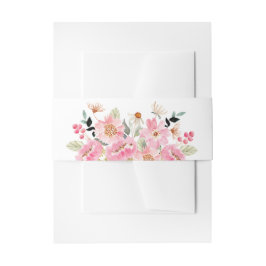 Blume in Aquarellfarbe Einladungsbanderole