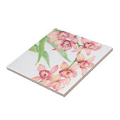 Blume in Aquarellfarbe Fliese (Seite)