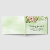 Blume in Aquarellfarbe Gästebuch (Voll)