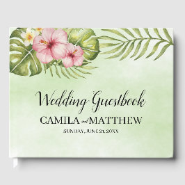 Blume in Aquarellfarbe Gästebuch