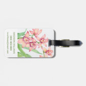 Blume in Aquarellfarbe Gepäckanhänger (Rückseite horizontal)