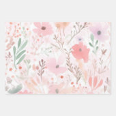 Blume in Aquarellfarbe Geschenkpapier Set (Vorderseite 2)