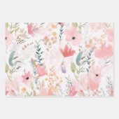 Blume in Aquarellfarbe Geschenkpapier Set (Vorderseite 2)