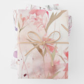 Blume in Aquarellfarbe Geschenkpapier Set (Beispiel)