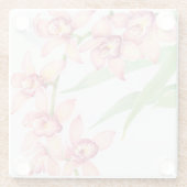 Blume in Aquarellfarbe Glasuntersetzer (Rückseite)