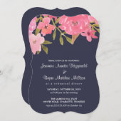 Blume in Aquarellfarbe Hochzeit Probe Abendessen Einladung (Vorne/Hinten)