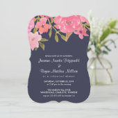 Blume in Aquarellfarbe Hochzeit Probe Abendessen Einladung (Stehend Vorderseite)
