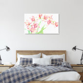 Blume in Aquarellfarbe Leinwanddruck (Insitu (Schlafzimmer))