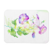 Blume in Aquarellfarbe Magnet (Horizontal)