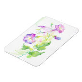 Blume in Aquarellfarbe Magnet (Linke Seite)