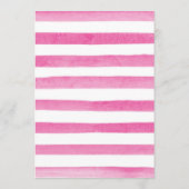 Blume in Aquarellfarbe Menükarte (Rückseite)