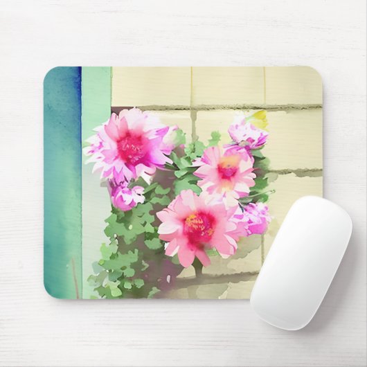 Blume in Aquarellfarbe Mousepad (Mit Mouse)