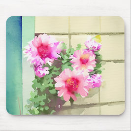 Blume in Aquarellfarbe Mousepad