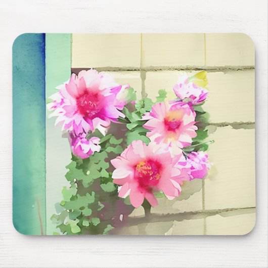 Blume in Aquarellfarbe Mousepad (Vorne)