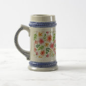 Blume in Aquarellfarbe, Muster-69677 Bierglas (Links)
