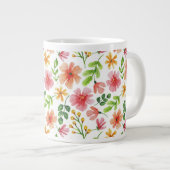 Blume in Aquarellfarbe, Muster-69677 Jumbo-Tasse (Vorderseite Rechts)