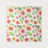 Blume in Aquarellfarbe, Muster-69677 Wandteppich (Vorderseite (Horizontal))