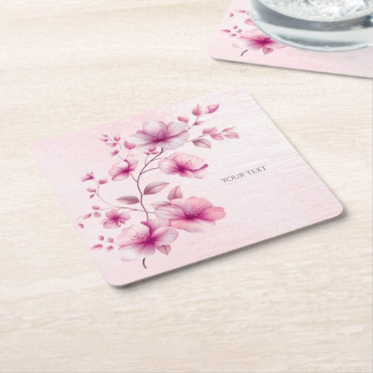 Blume in Aquarellfarbe Papier Untersetzer (angewinkelt)