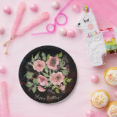 Blume in Aquarellfarbe Pappteller (Party)