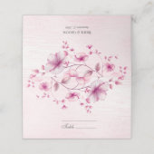 Blume in Aquarellfarbe Platzkarte (Außenseite Aufgefaltet)