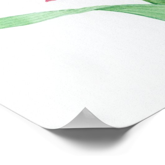 Blume in Aquarellfarbe Poster (Ecke)